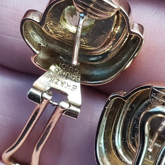 Rare 18kt Gold and Peridot Bruno Guidi Earrings - Picture 2 of 8